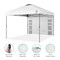 Best Choice Products 10x10ft Easy Setup Pop Up Canopy, Portable Tent w/ Side Wall, 1-Button Push, Case
